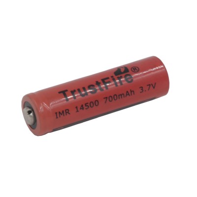 3.7v 14500 700mAh Protected IMR14500 rechargeable battery AA trustfire 14500 li-ion battery