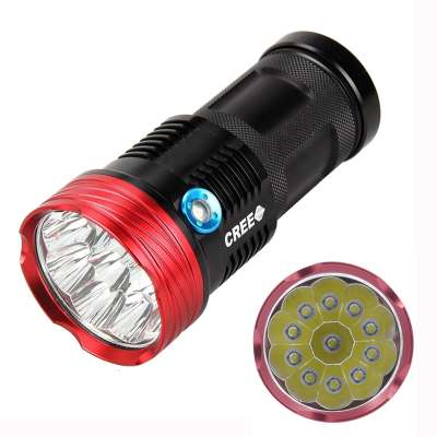 Great value Water-resistant 11pcsx XM-L T6 LED Torch Light 10000lumens 3-Mode Zoomable sky ray flashlight